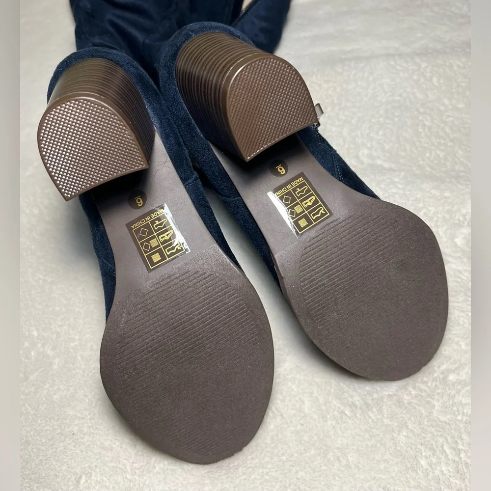 Blue Knee women’s peeps toe boots , Heels‎ Sz 6